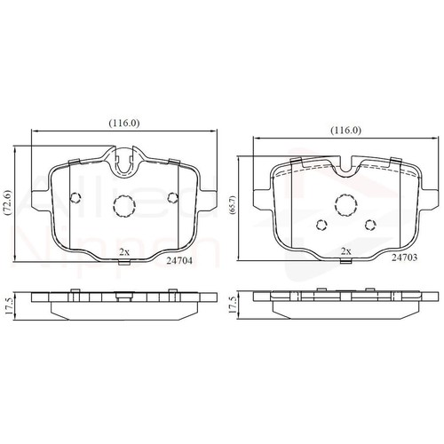 Brake pads set for bmw - pads,