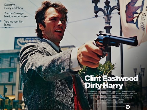 Dirty harry 1971 quad poster - dirty,