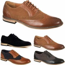 MENS GATSBY SHOES NEW DESIGNER JAZZ SPAT OFFICE PARTY FORMAL BROGUE SHOES SIZE