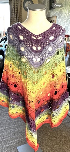 Women crochet poncho boho - women's,