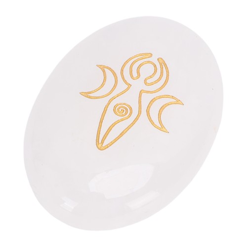 Natural white crystal rune - natural,