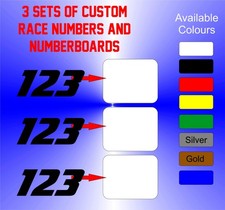 3 x Motorcycle Race Numbers