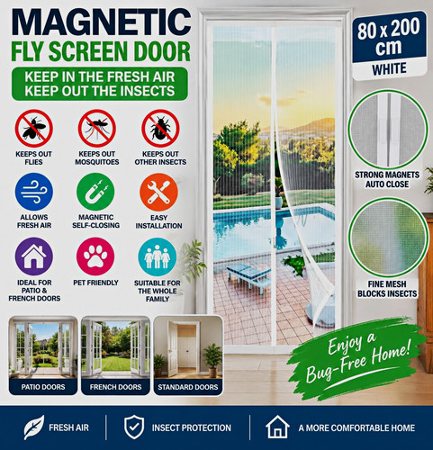 Magnetic fly screen - fly,