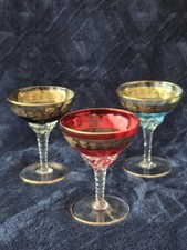 3 Vtg Art Deco Etched Gold