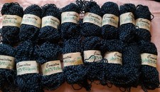 Vintage CONISTON Wool & Nylon Fancy Blend Yarn in Black / Blue