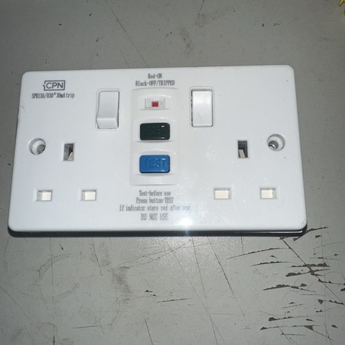 13amp plastic double socket - plastic,