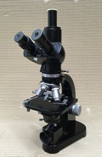 Microscope Leitz Wetzlar - Binocular Head / Quad Turret / Flip Top Condenser