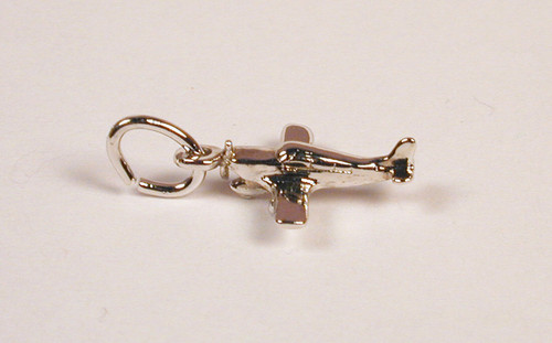Sterling silver piper airplane - sterling,