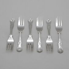 KINGS Design EPNS A1 SHEFFIELD ENGLAND Silver Service Cutlery Six Pastry Forks