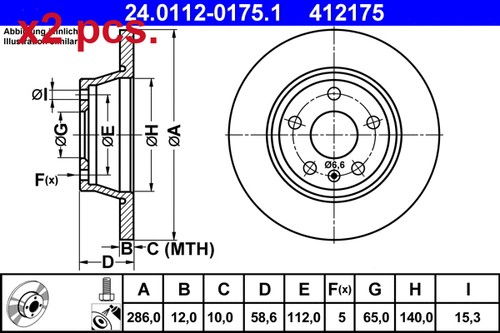 Pcs rear brake disc - pcs,