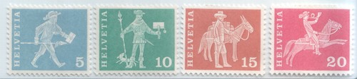 Swiss stamps messenger - swiss,