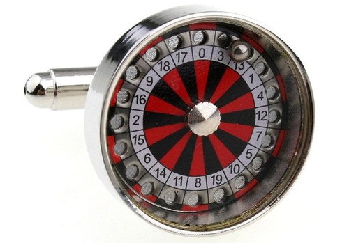 Roulette wheel pair cufflinks - wheel,