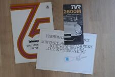 1975 Triumph Model Range, Triumph Six Cylinder 2000 & 2500; TVR 2500M Brochures