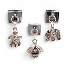 CZ Dangle Italian charms Fits