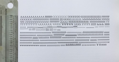 New letterpress type - type, 12