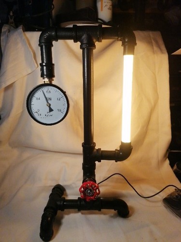 Steampunk industrial lamp with - steampunk/industrial,