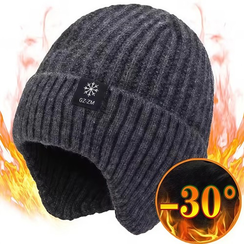Men winter beanie hat with - men's,