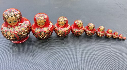 Pieces russian hand - pieces, painted