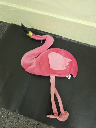 Whimsical flamingo plush - plush, hat