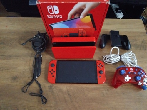 Nintendo switch oled mario - mario, red