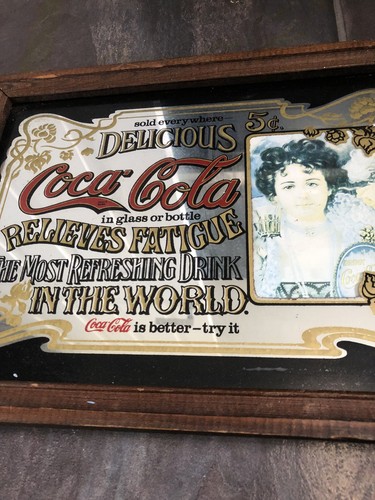 Vintage coca cola mirror - vintage, pub