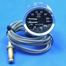 Smiths Water Temperature and Oil Pressure Gauge - 52mm, 0-100psi & 30-110 degC