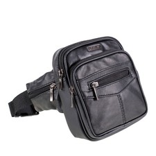 Real leather bum waist bag - real,