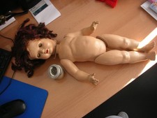 1940's RESIN DOLL RESTORATION PROJECT 76 YEARS OLD 76 YEARS OLD WITH CLOTHES