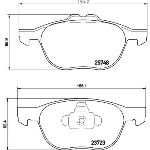 Don front brake pad set - front,