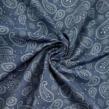 PAISLEY PRINT DENIM COTTON
