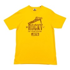 Starworld Rocky T Shirt Mens Medium Yellow Italian Stallion 06 Retro Y2K Balboa