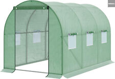 OutSunny 3m Polytunnel Greenhouse Outdoors Zip Door Vents Green