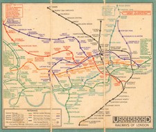 LONDON UNDERGROUND tube map plan diagram. Cockfosters extension. STINGEMORE 1931