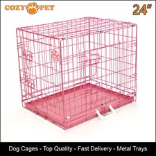 Dog Cage 24 inch Pink Puppy