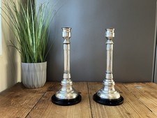PAIR OF ART DECO SILVER PLATED