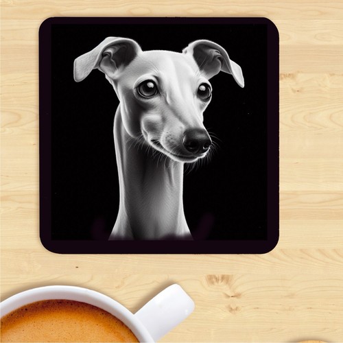 Italian greyhound coaster dog - italian,