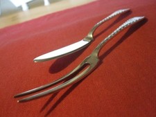 Vintage Dutch Silver-Plated Pickle Fork & Butter Spreader Set