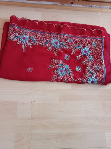Red saree and blouse