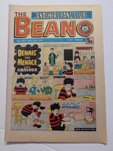 Beano comic 1833 - comic, no