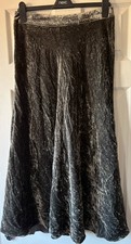 NEW Crushed Grey Velvet ZARA Full Midi Skirt M W30"