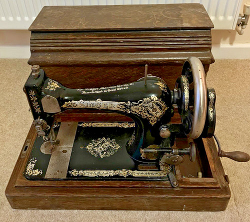 Antique singer hand crank - antique,