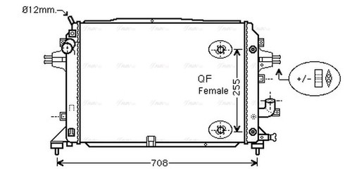 Ava coolant radiator ola2460 - ava,