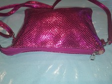 Hot Pink Sparkly Handbag/Clutch bag