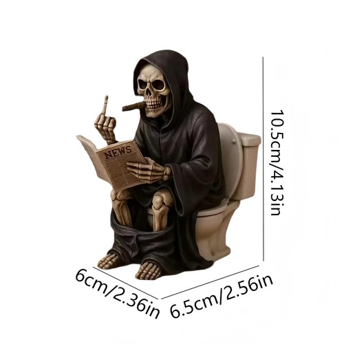 Grim reaper toilet figurine - grim,