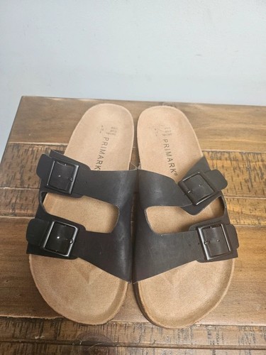 Primark cork sole black slip - black,