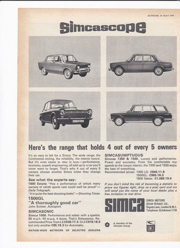 Simca 1000 1300 1500 - 1000,