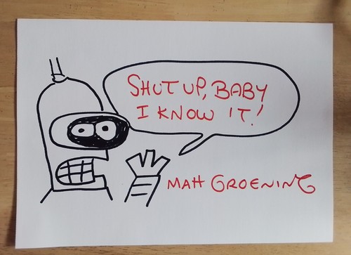 Matt groening original - matt, signed