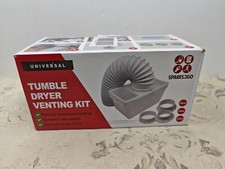 SPARES2GO Tumble Dryer Vent Kit Universal 1.5m Venting Duct Hose + Adaptors Cond