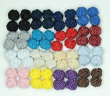 Silk knot cufflinks available - cufflinks,