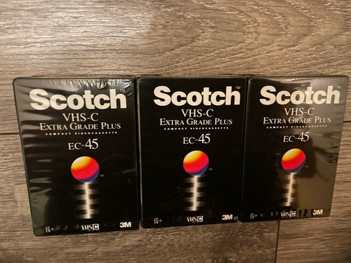 Three scotch vhs video - scotch, vhs-c